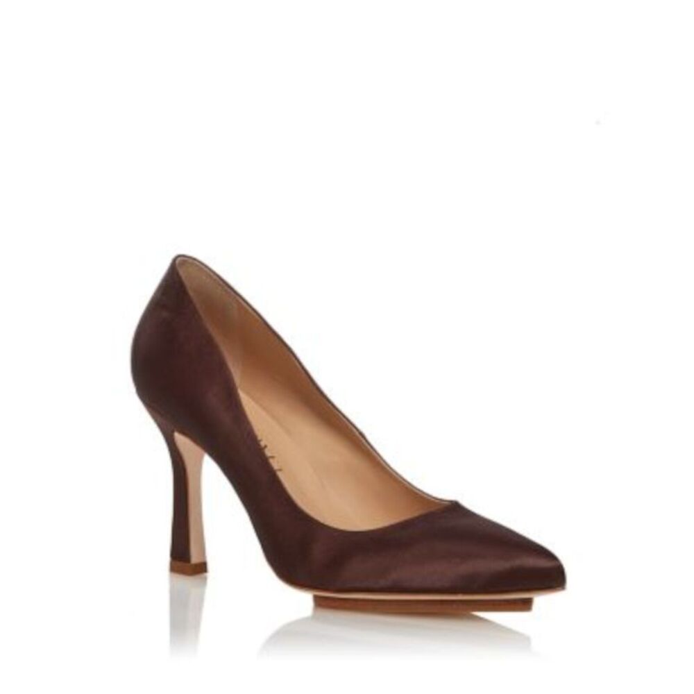 SALONE MONET Womens Brown Recessed 1/2" Platform Anita Stiletto Pumps Shoes 8